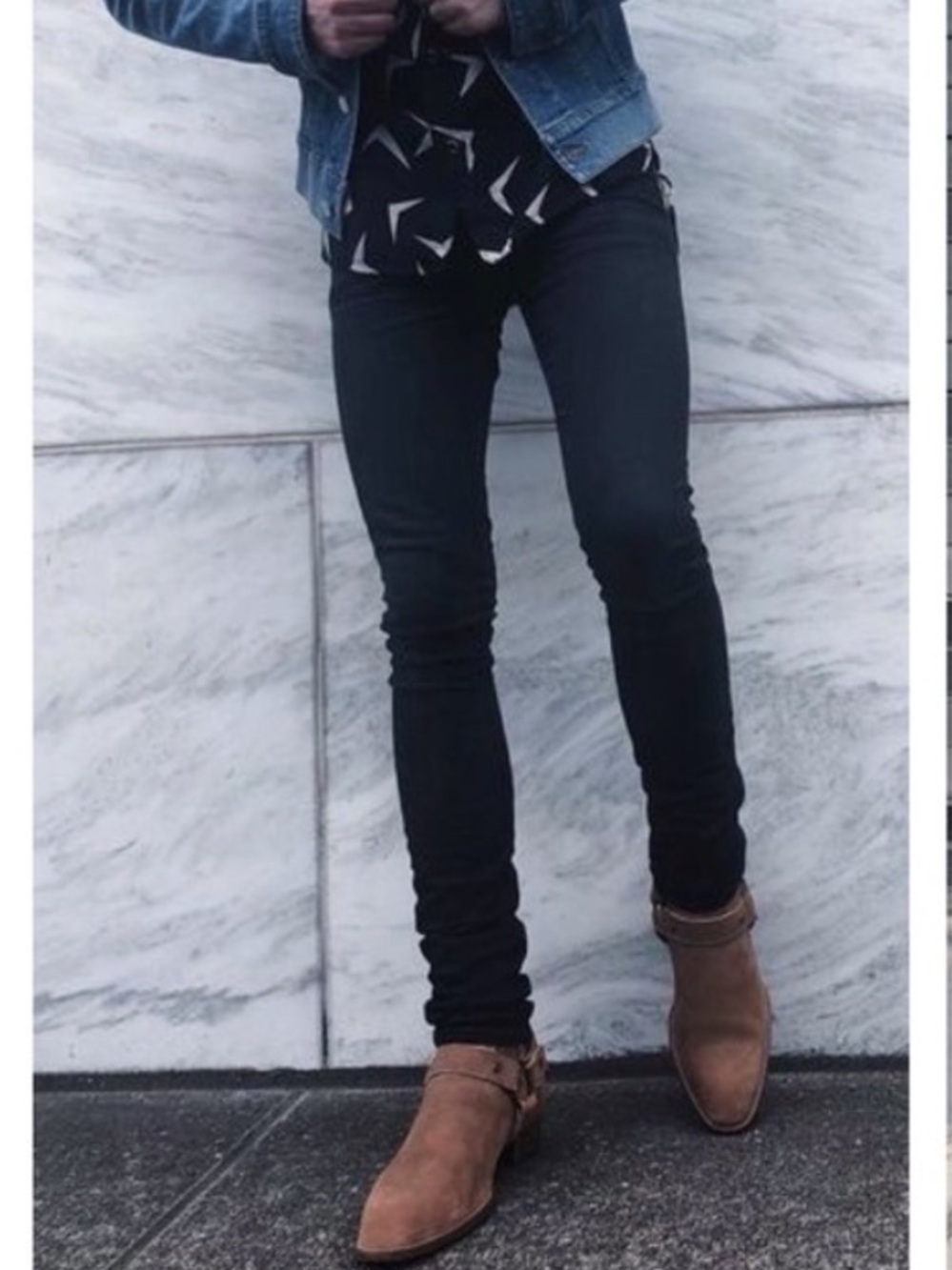 Saint Laurent Paris Black Skinny Fit Jeans D02 M/SK-LW size 29x33 stretch to 31”